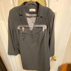 Plus Size Charcoal Calvin Klein Suit 20